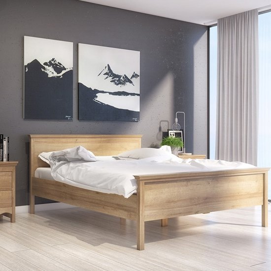 Salzburg Wooden Double Bed In Riviera Oak