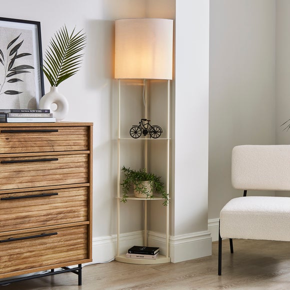 Jakob Corner Shelved Floor Lamp