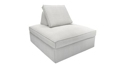 Harry Large Pouffe with bolster cushion in Pumice House Basket Weave - sofa.com