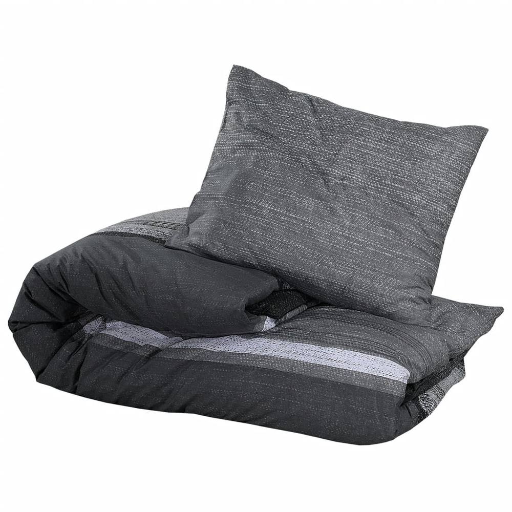 Berkfield Home Elegant Duvet Cover Set Dark Grey 200x220 cm Cotton