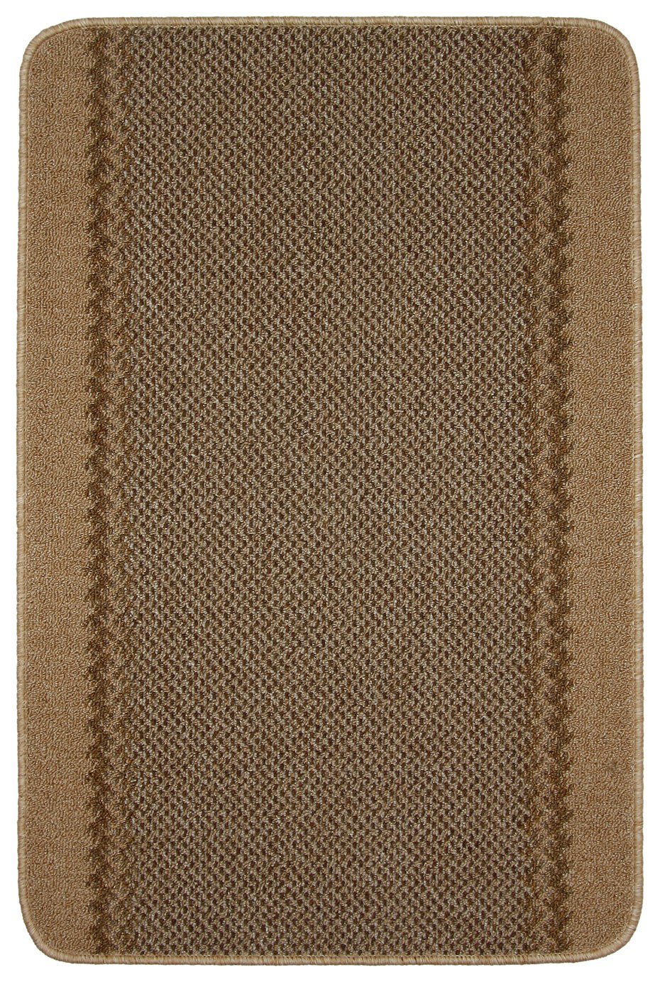Kilkis Textured Plain Cut Pile Rug - 67x100cm - Beige