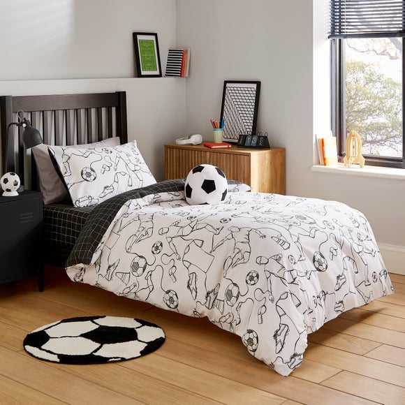 Football Doodles Quilt Cover and Pillowcase Set
