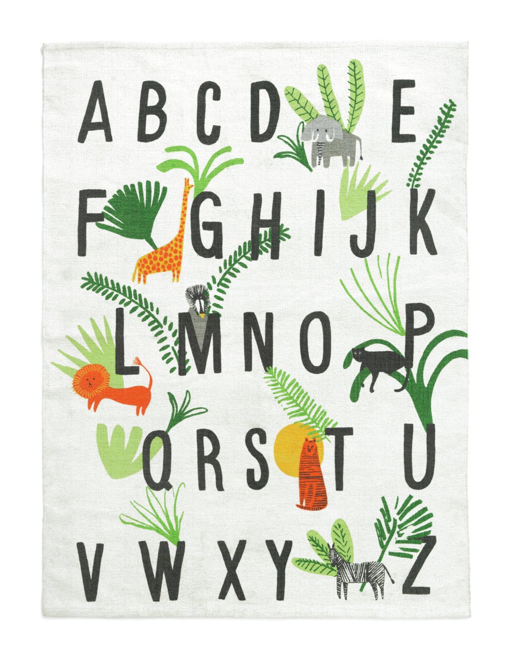 Habitat Alphabet Flatweave Cotton Rug - 120x160cm - Multi