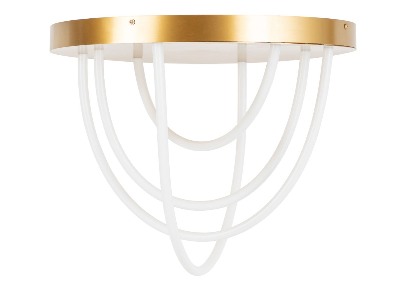 Heal's Wave LED Flush Ceiling Light Brushed Gold