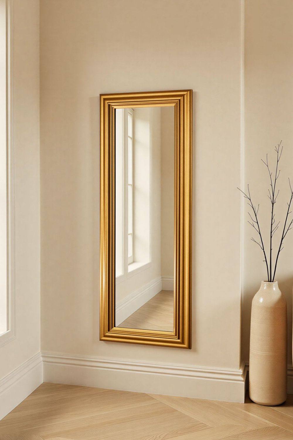 Yearn Mirrors Contemporary Gold Framed Bevelled Mirror