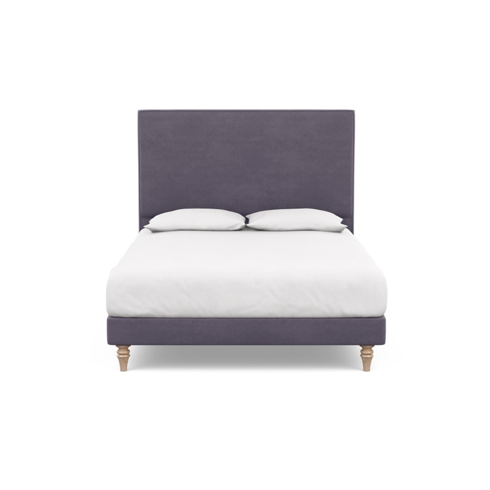 Heal's Heal's Shallow Divan King Linen Shadow Light Turned Solid Wood Feet