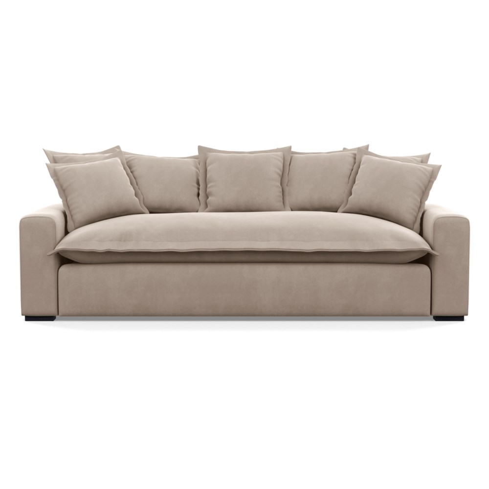 Heal's Brompton 4 Seater Sofa Varese Velvet Dove Black Feet