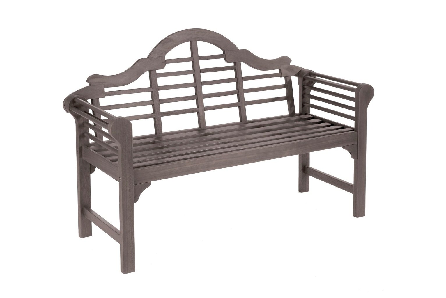 Greenhurst Lutyens Style 2 Seater Wood Garden Bench - Grey
