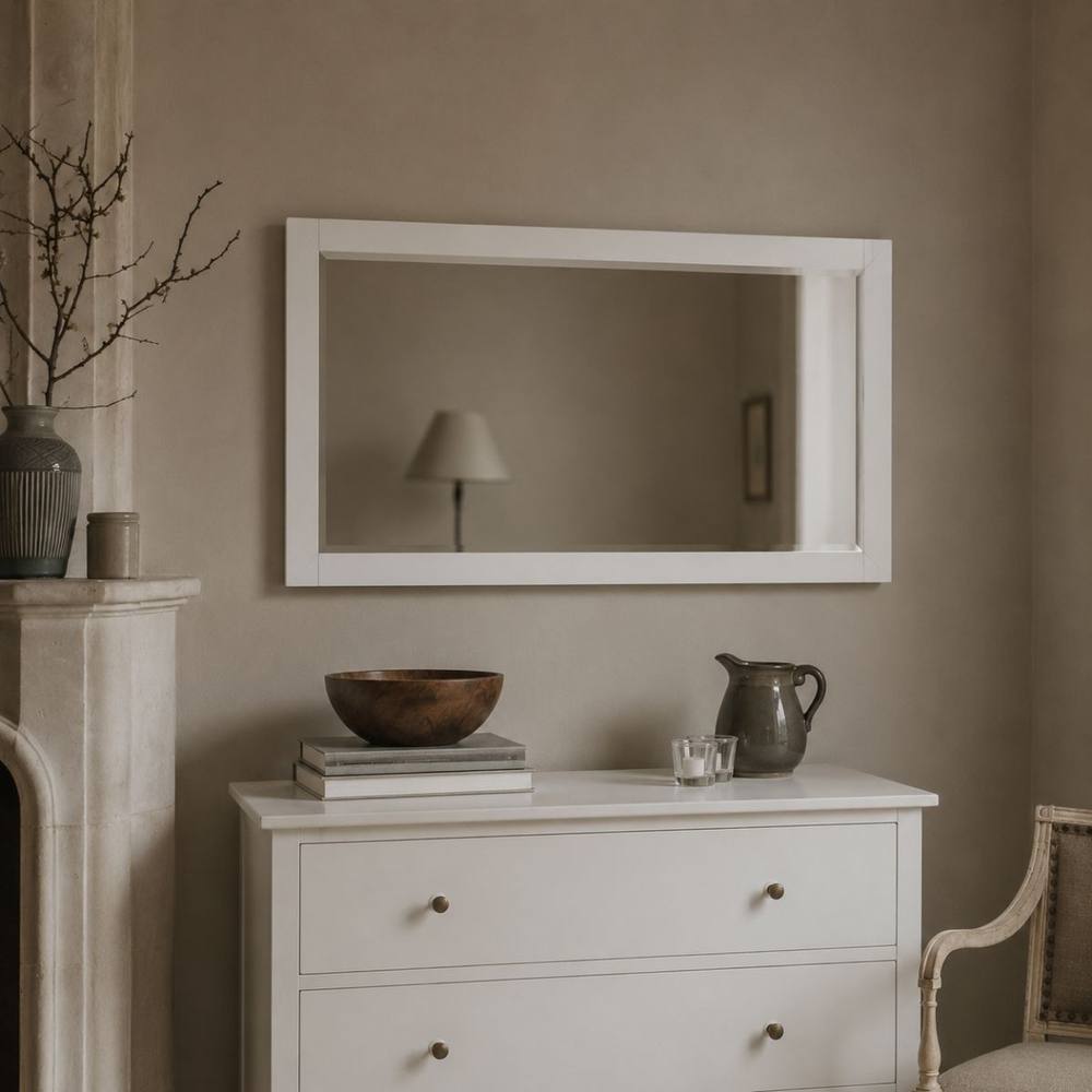 Statement Furniture Edward Hopper Wall Mirror 140x70cm in White