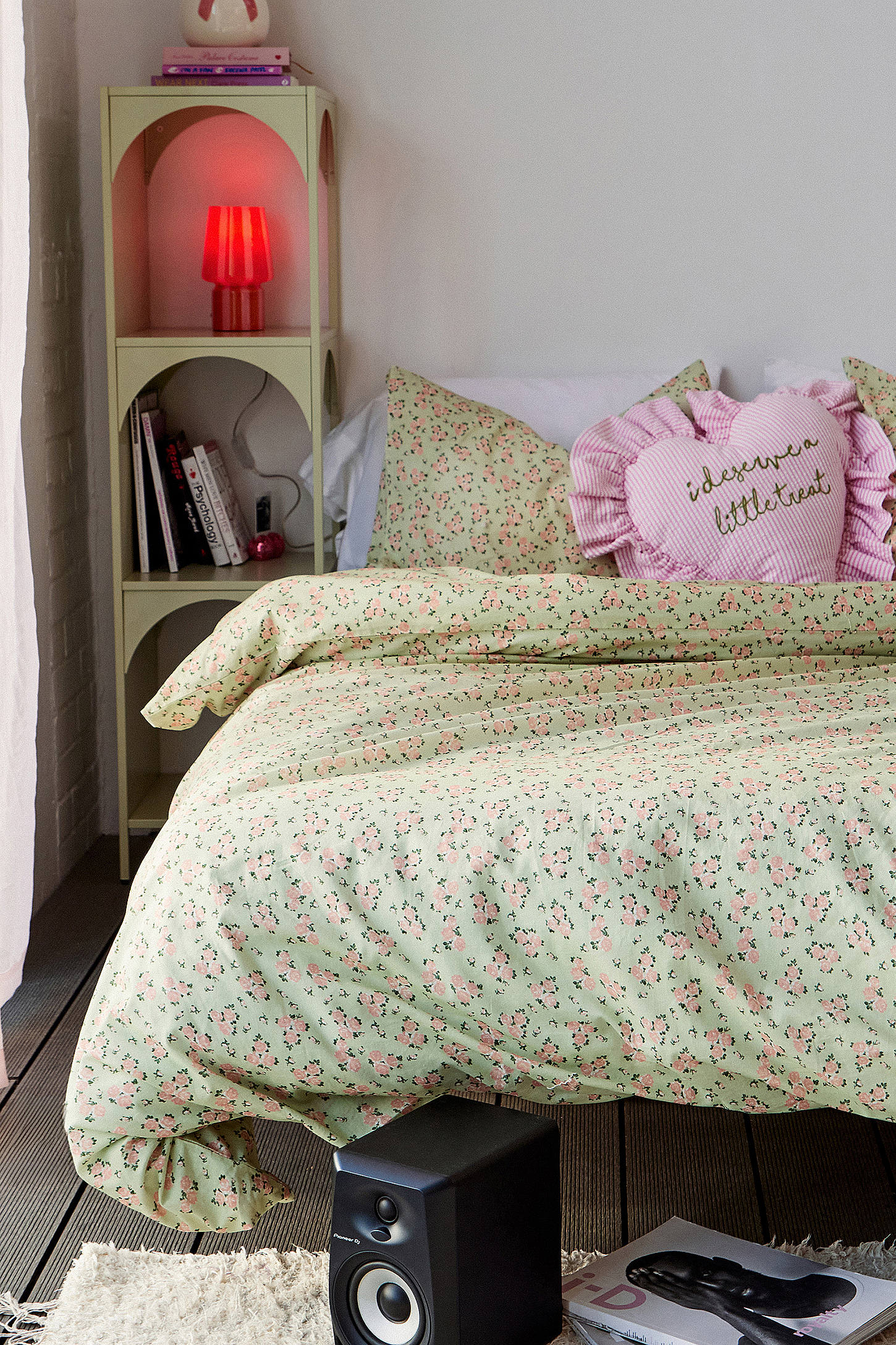 Maisie Green Floral Duvet Set - Light Green