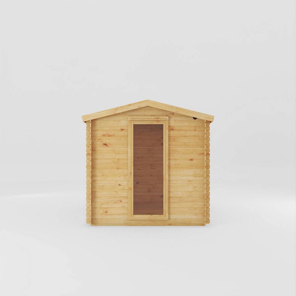 Mercia 3 x 2.5 m Reverse Apex Log Cabin - 19 mm - L263.7 x W302.4 x H253.4 cm in Brown 4