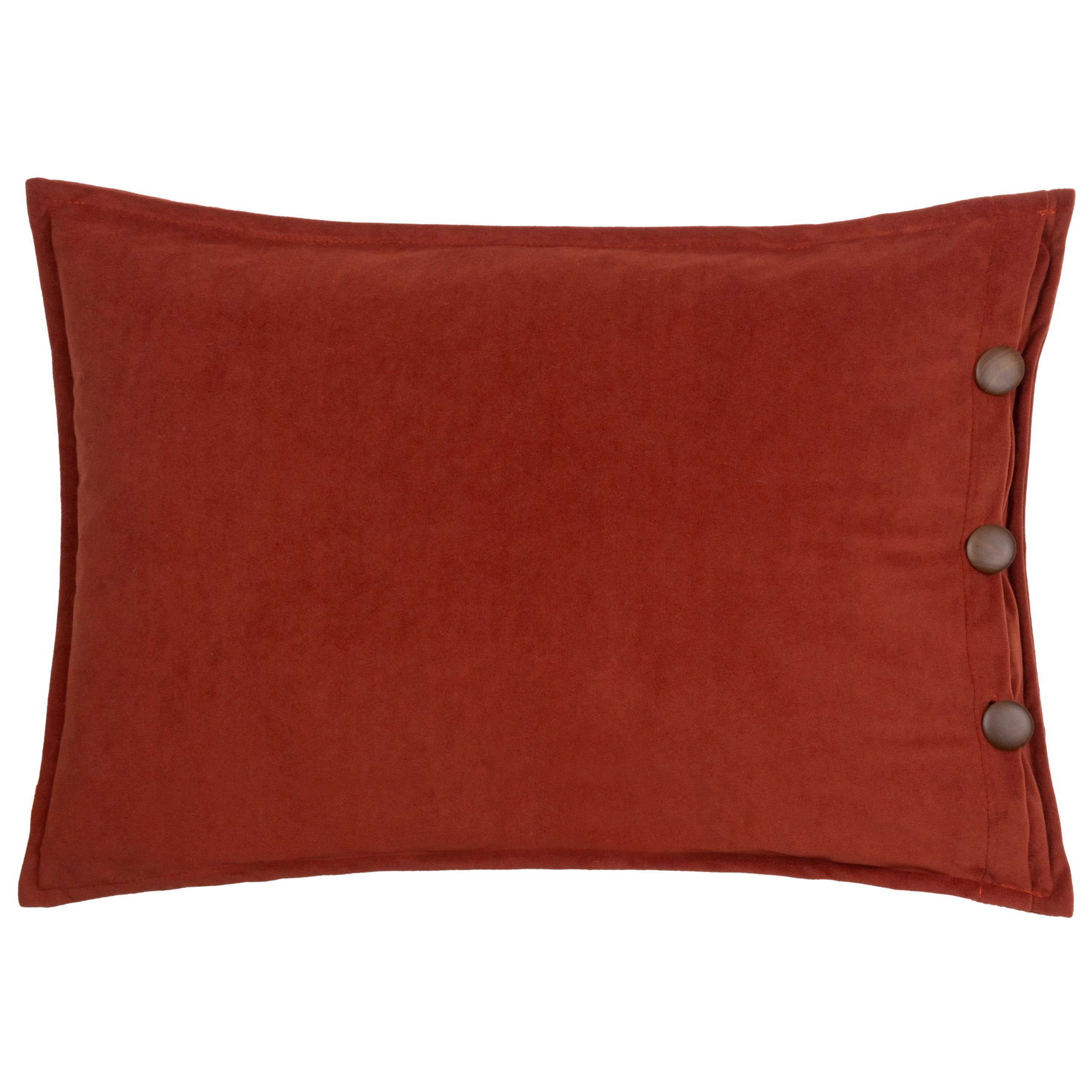 Furn . Effron Washed Velvet Polyester Filled Cushion in Red
