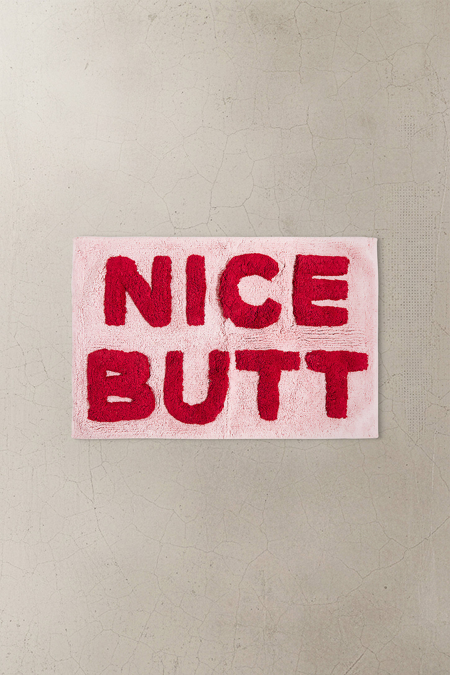 Pink & Red Nice Butt Bath Mat - Pink