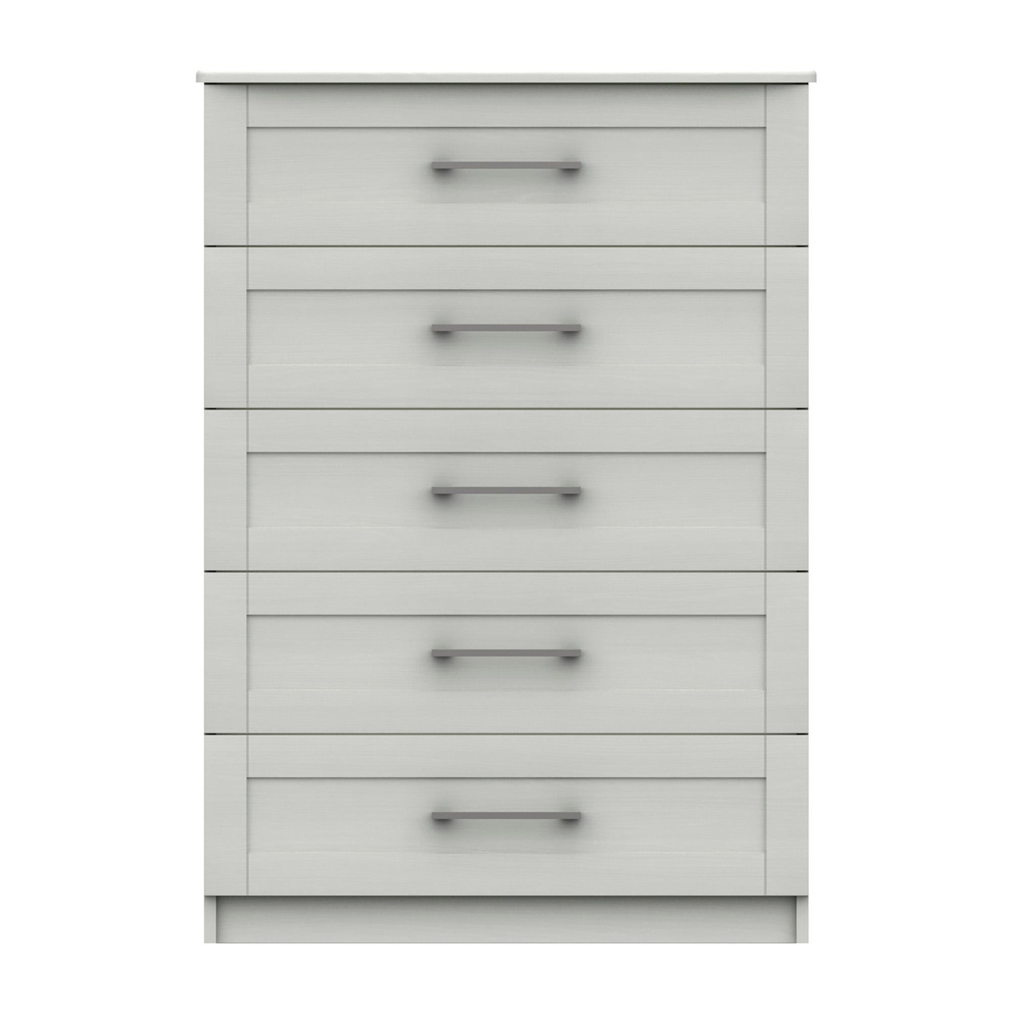 Ethan White 5 Drawer Chest White