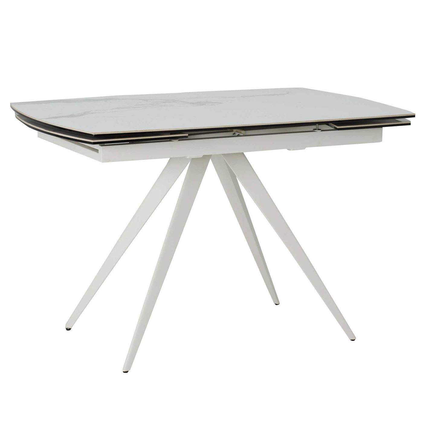 Livorno Extending Dining Table, Staturio and White
