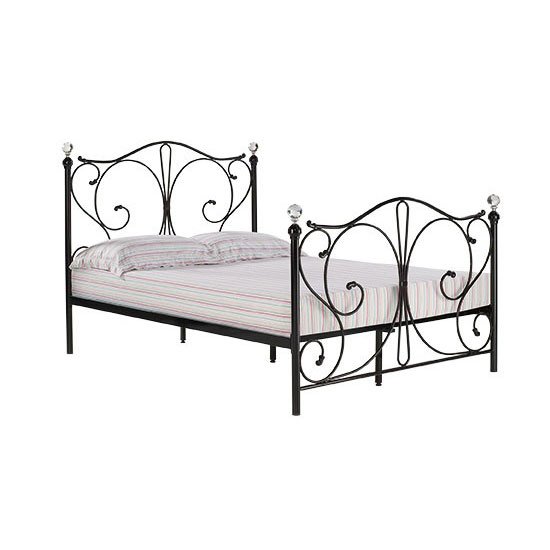 Flora Metal Double Bed in Black