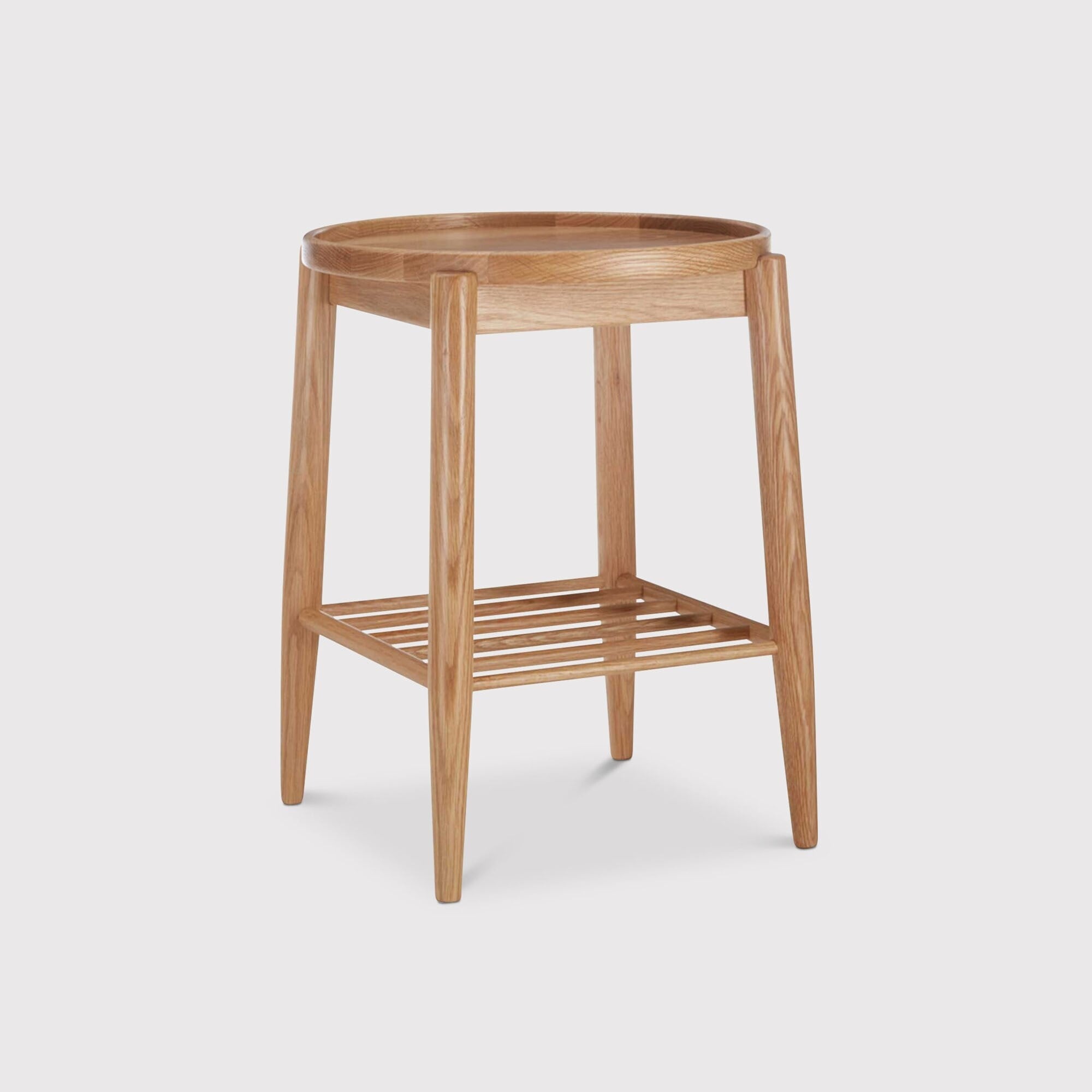 Ercol Winslow Side Table, Round, Neutral Oak | Barker & Stonehouse