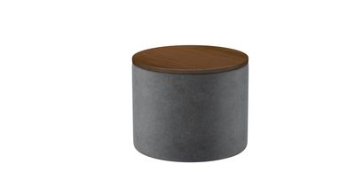 Ringo Storage Drum in Earl Grey Smart Velvet - sofa.com