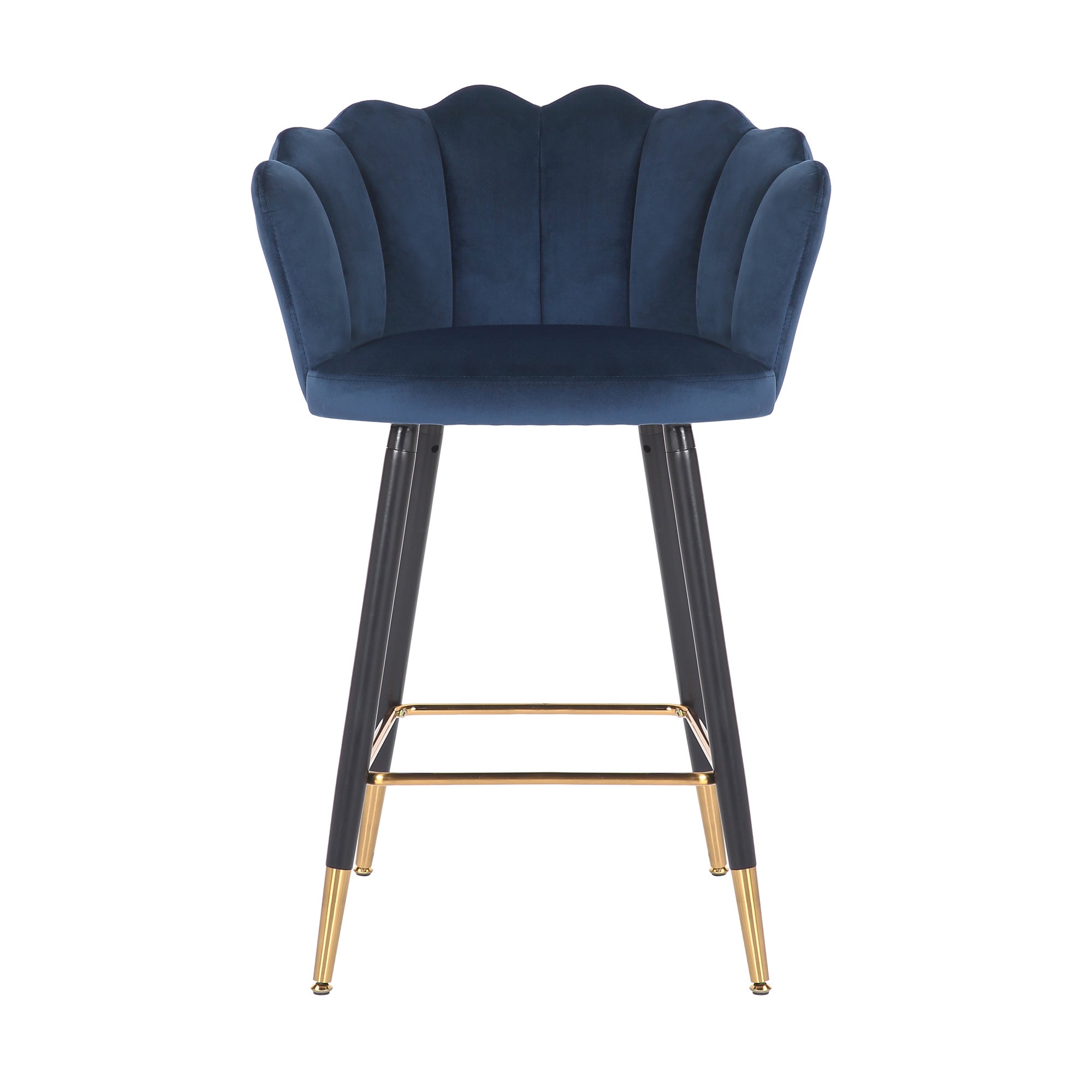 Vivian Velvet Bar Stool Dark Blue