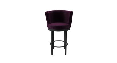 Margaux Bar Stool in Plum Smart Velvet - sofa.com
