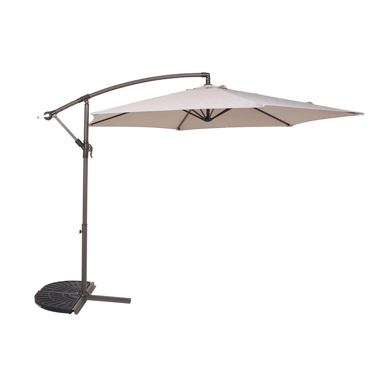 Parasol 3m Overhanging - Natural - Dia. 48mm