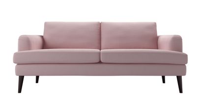 Reuben 3 Seat Sofa in Powder Pink Brushed Linen Cotton - sofa.com