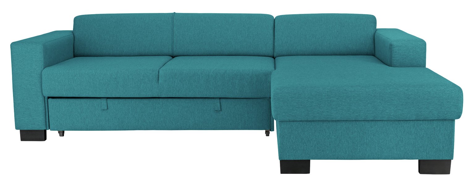 Argos Home Ava Fabric Corner Sofa Bed - Teal