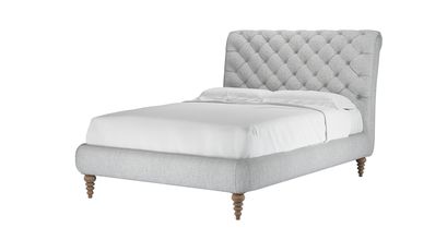 Knightsbridge (No Footboard) Double Bed in Koala Chelsea Linen - sofa.com