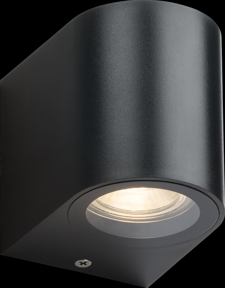 Netlighting Knightsbridge ALANA 230V IP65 GU10 Polycarbonate Single Wall light Black ALC1BK