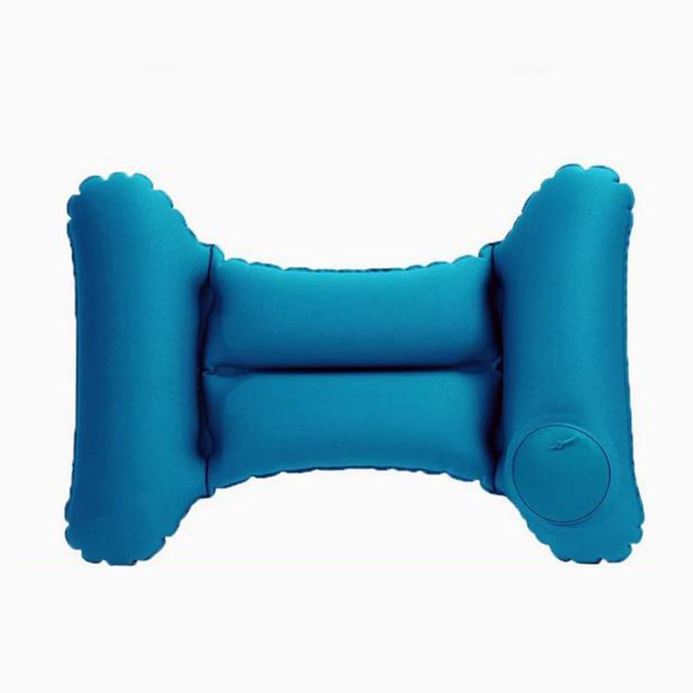 Quipulse H-Shaped Manual Press Inflatable Lumbar Cushion in Blue