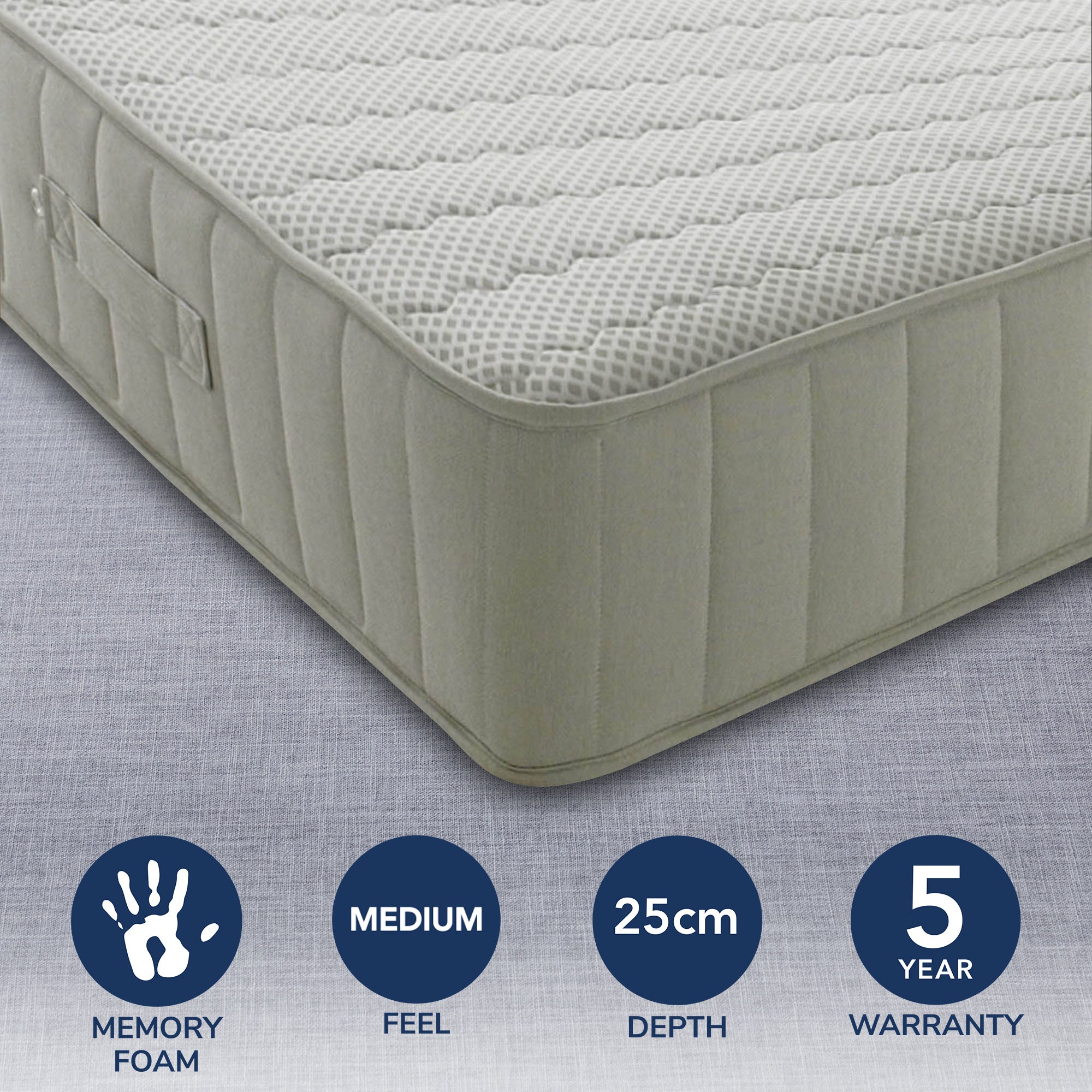 Memory Comfort Medium Mattress White