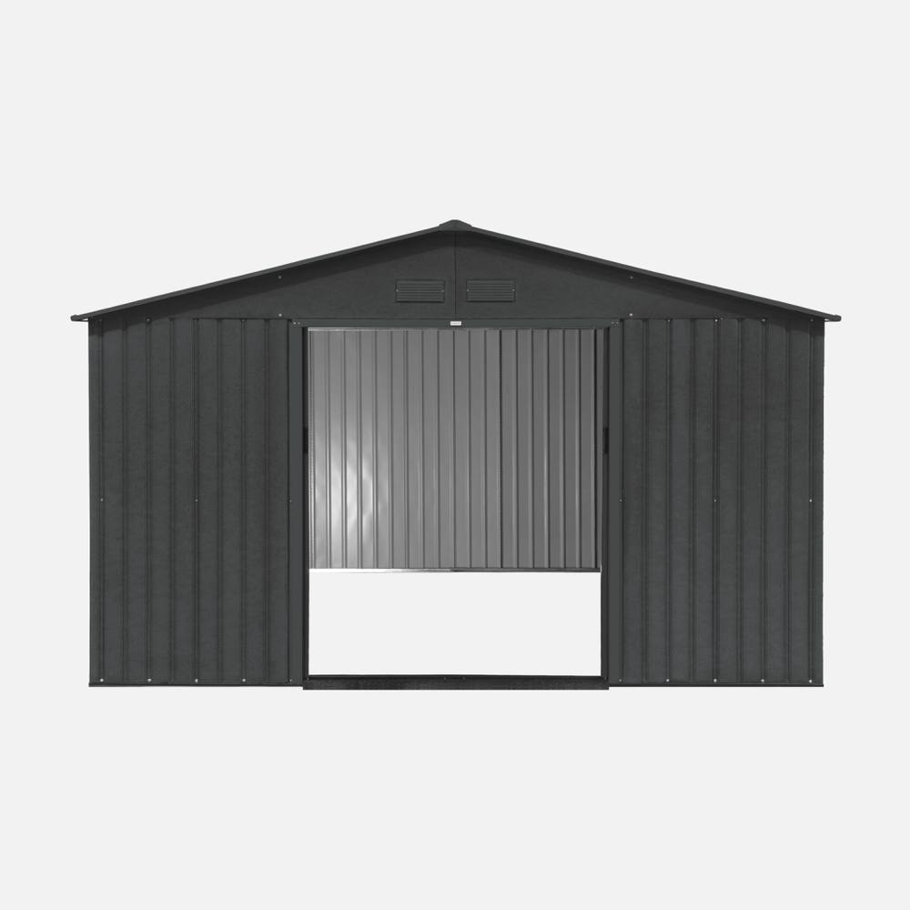sweeek (11 X 10ft) 10.85m² Metal Garden Shed in Dark Grey 4