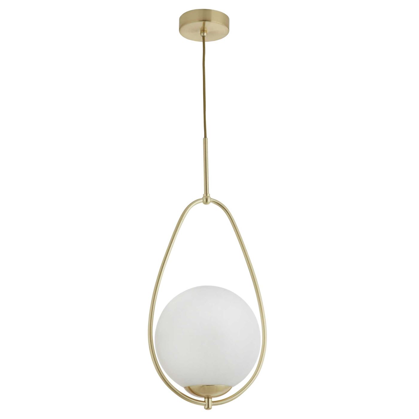 White Ball Gold Framed Pendant