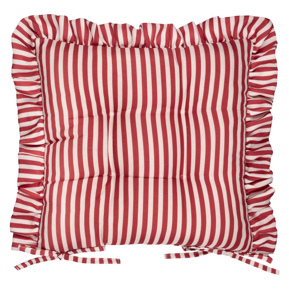Wylder Millie Ruffle 2 Pack Indoor/Outdoor Seat Pads in Red 3