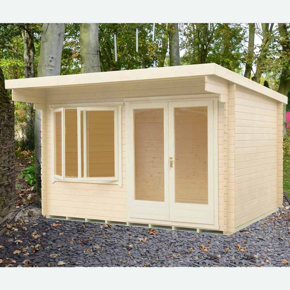 Shires Belgravia 28 mm Log Cabin 10 x 10 Feet in Light Brown 3