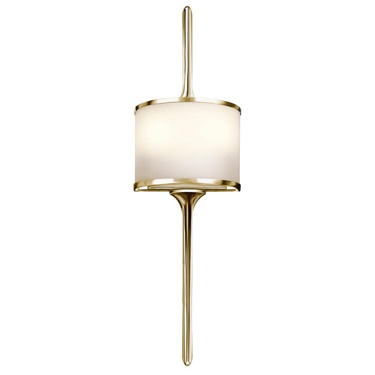 Netlighting Mona 2 Light Bathroom Wall Light Polished Brass IP44 G9 in Yellow