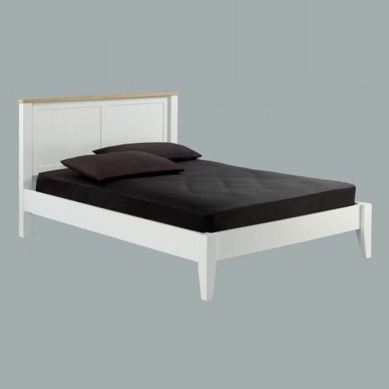 Kieta Wooden Double Bed In White