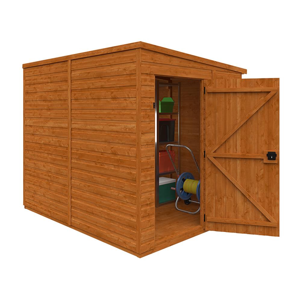 Buttercup Farm 8x6 Flex Pent Windowless 12mm Flex - L238.8 x W175 x H203 cm in Burnt Orange 2