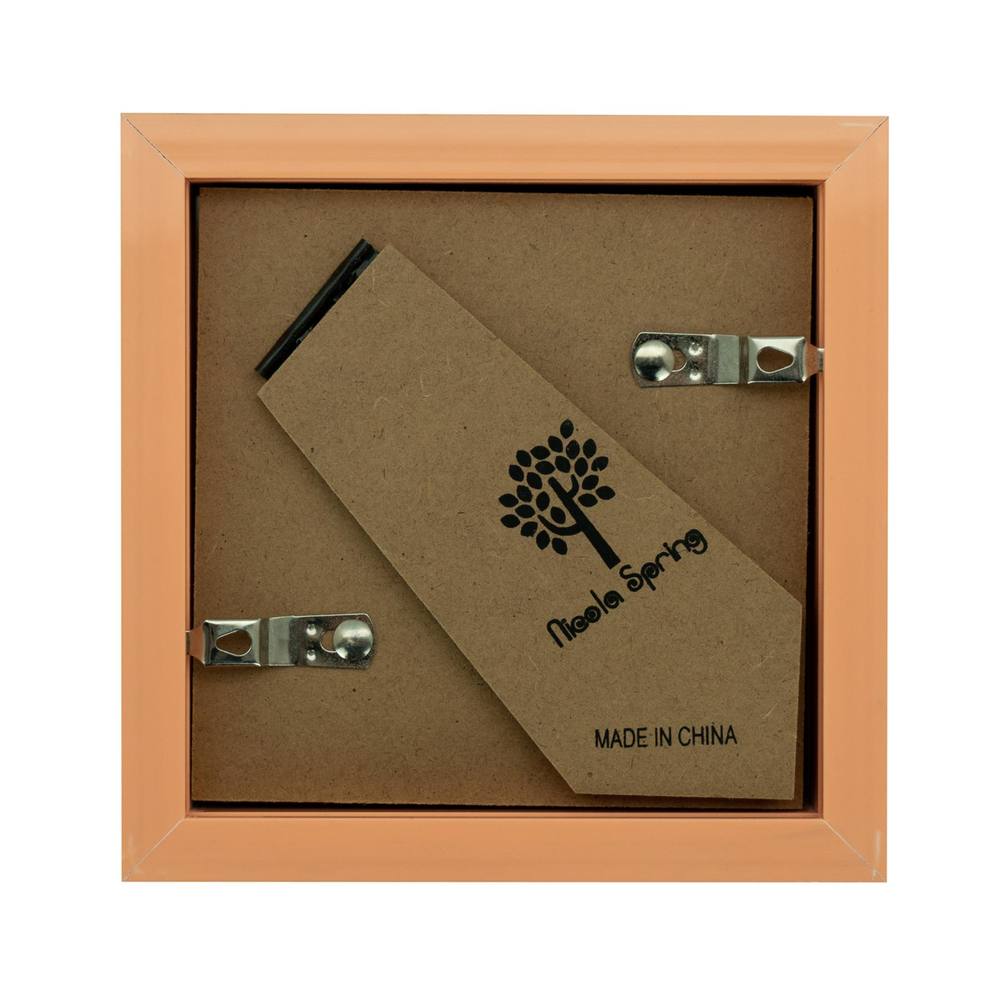 Nicola Spring 3D Box Photo Frame - 4 x 4" with 2 x 2" Mount - Ivory Mount in Light Brown 5