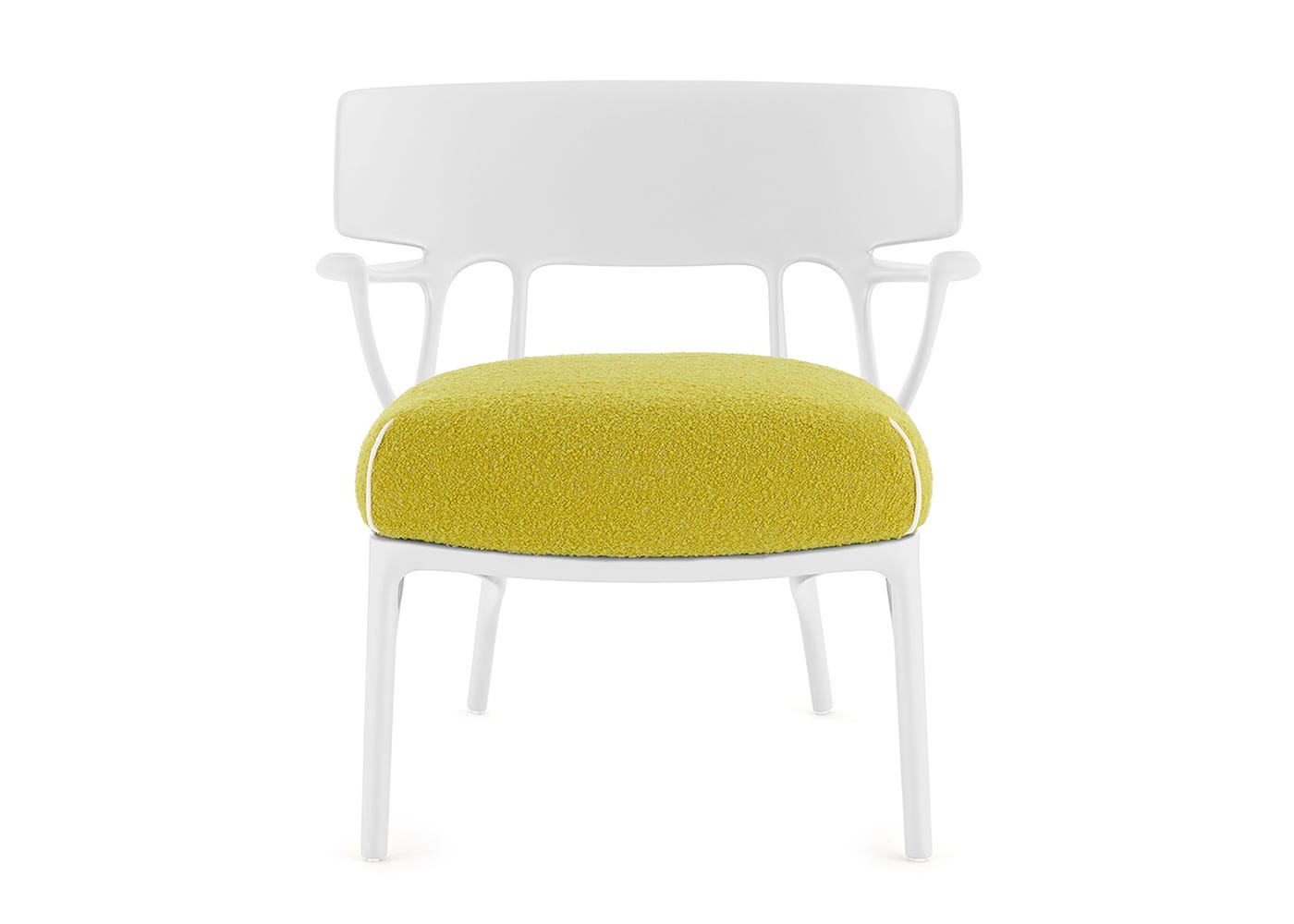 Kartell A.I. Lounge Boucle White & Yellow 2