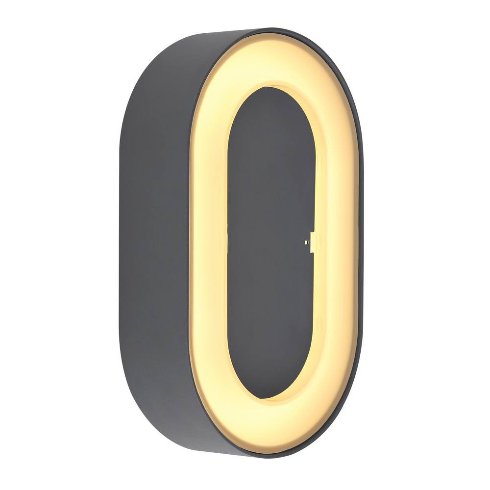 Netlighting Sura Outdoor Flush Wall Lamp Anthracite IP54 LED 3000K in Grey