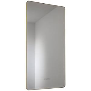 Abode Mayar Brushed Brass Tablet LED Bathroom Mirror - 900 x 450mm