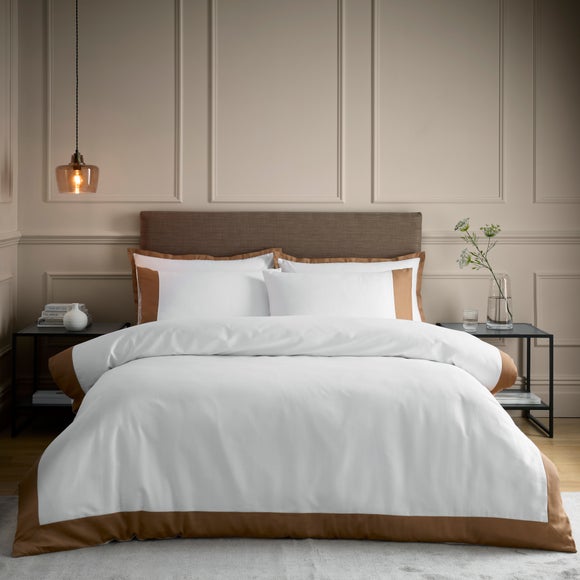Hotel Portchester 230 Thread Count 100% Cotton Sateen Duvet Cover and Pillowcase Set