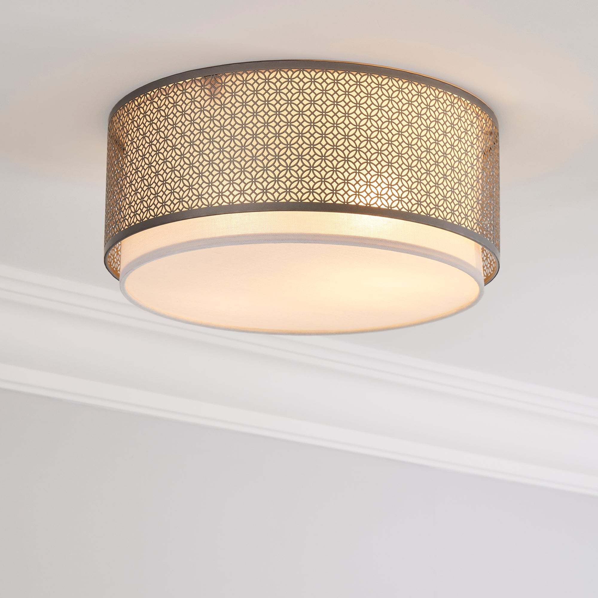 Vienna Flush Ceiling Fitting Grey