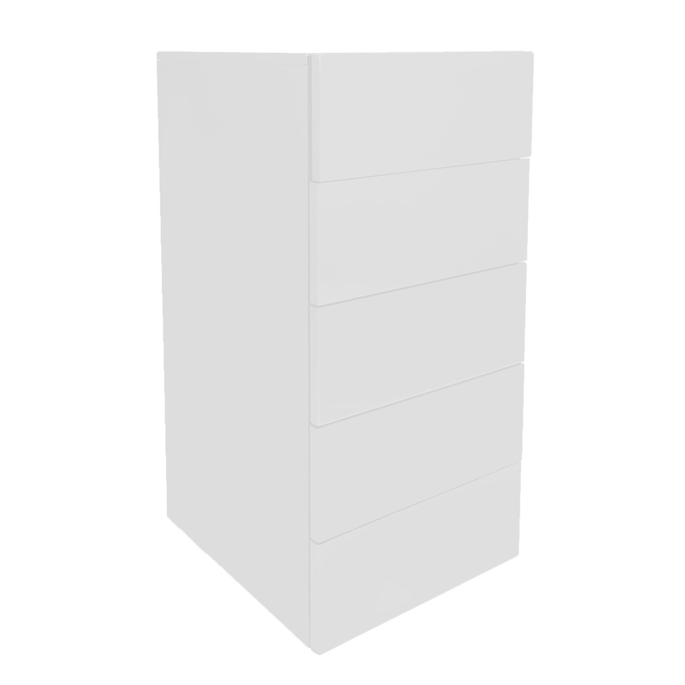 Heal's Space 5 Drawer Tall Chest White Matt Lacquer