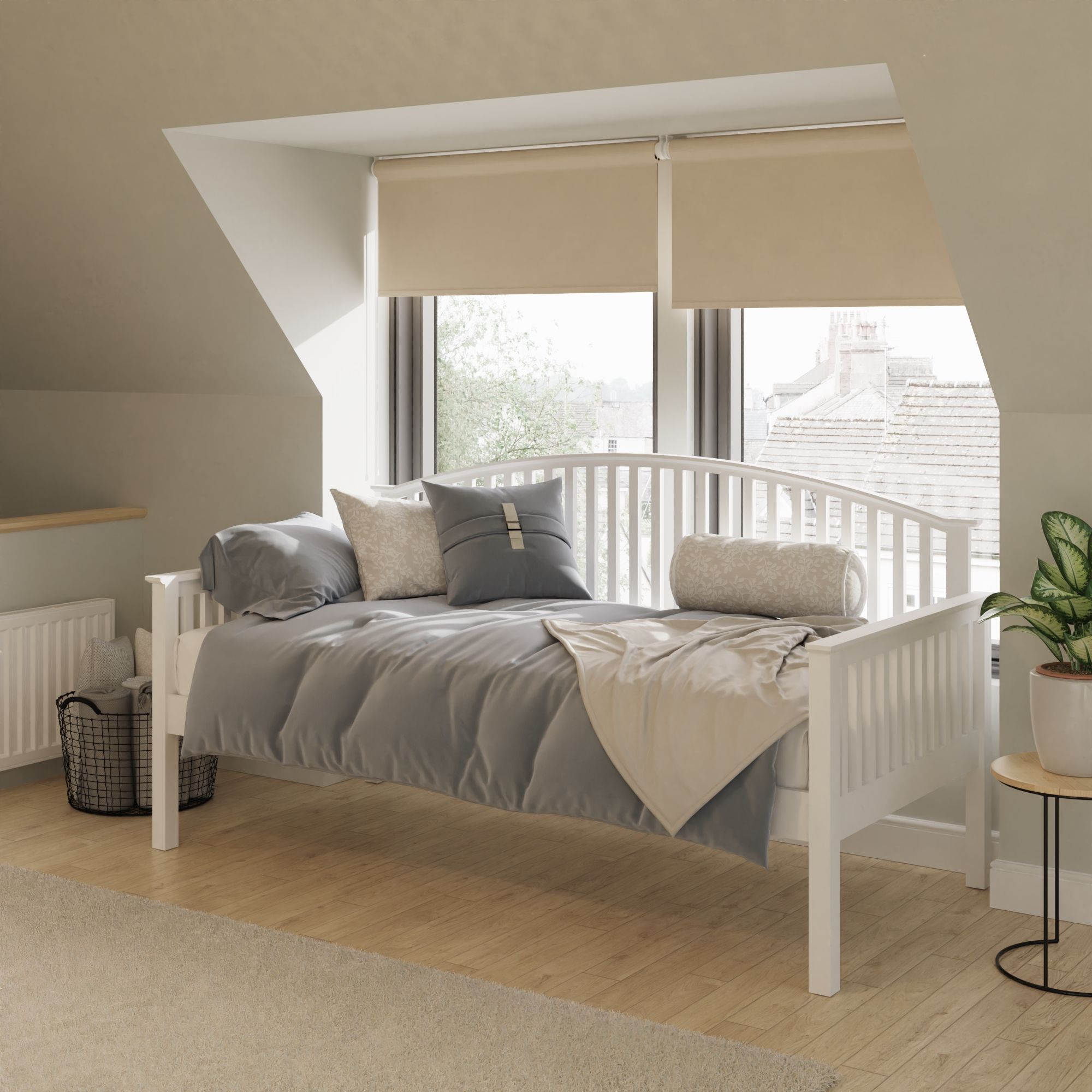 GFW Madrid Wooden Day Bed in White