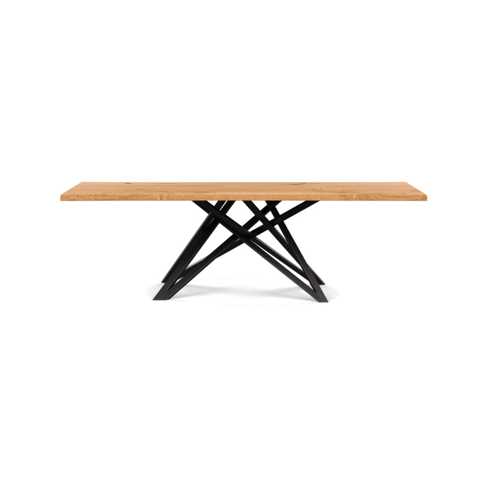Heal's Vienna Dining Table 240x100cm Natural Oiled Oak Natural Edge Filled