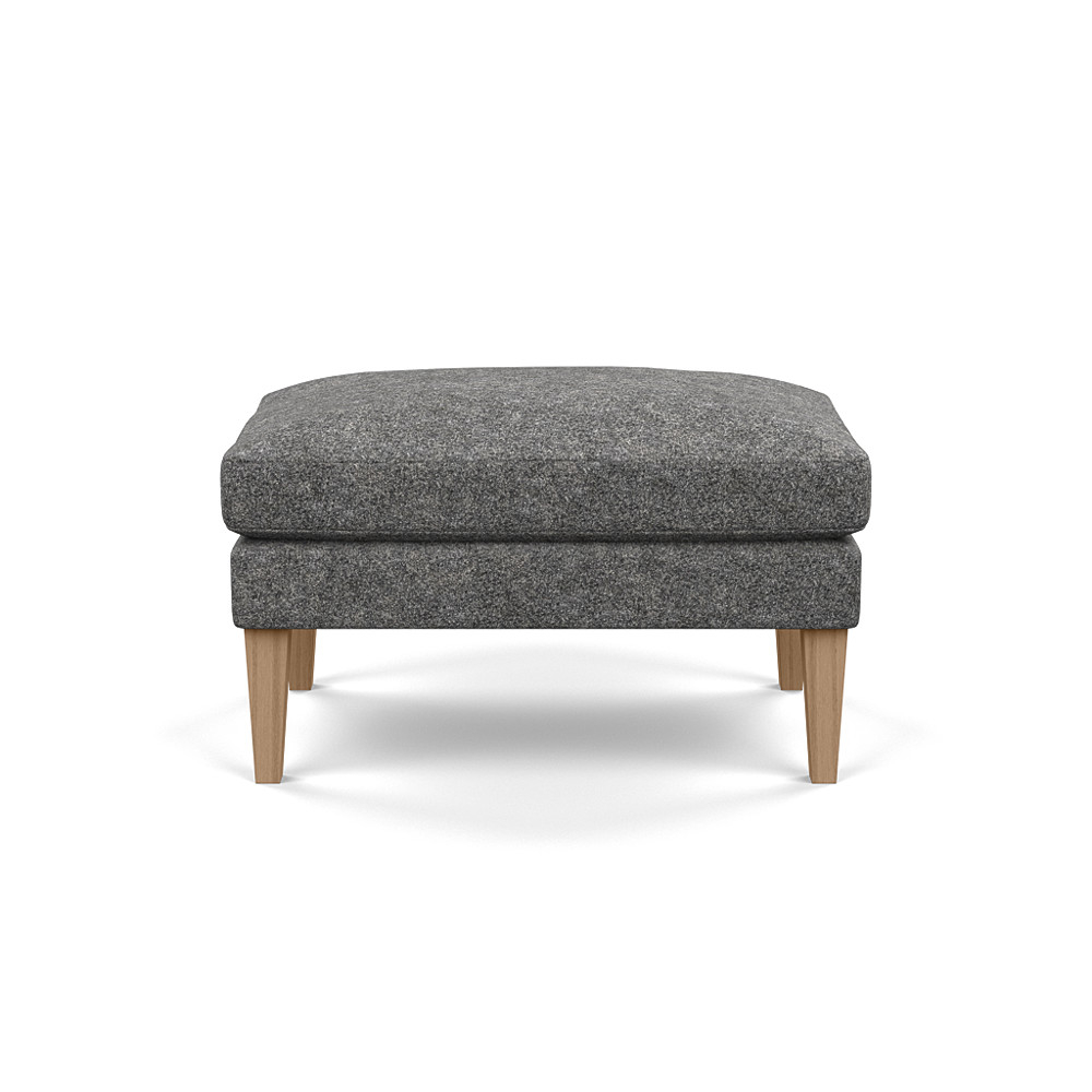 Heal's Wallis Ottoman Melton Wool Shale Natural
