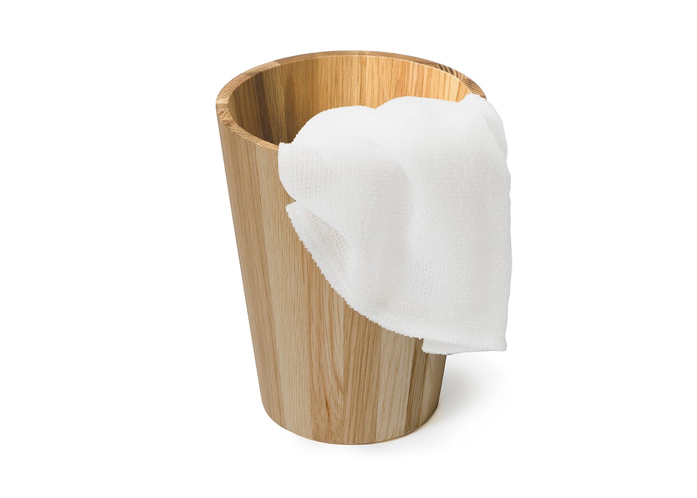 Wireworks Mezza Round Bin Natural Oak