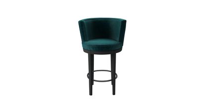 Margaux Bar Stool in Jade Smart Velvet - sofa.com